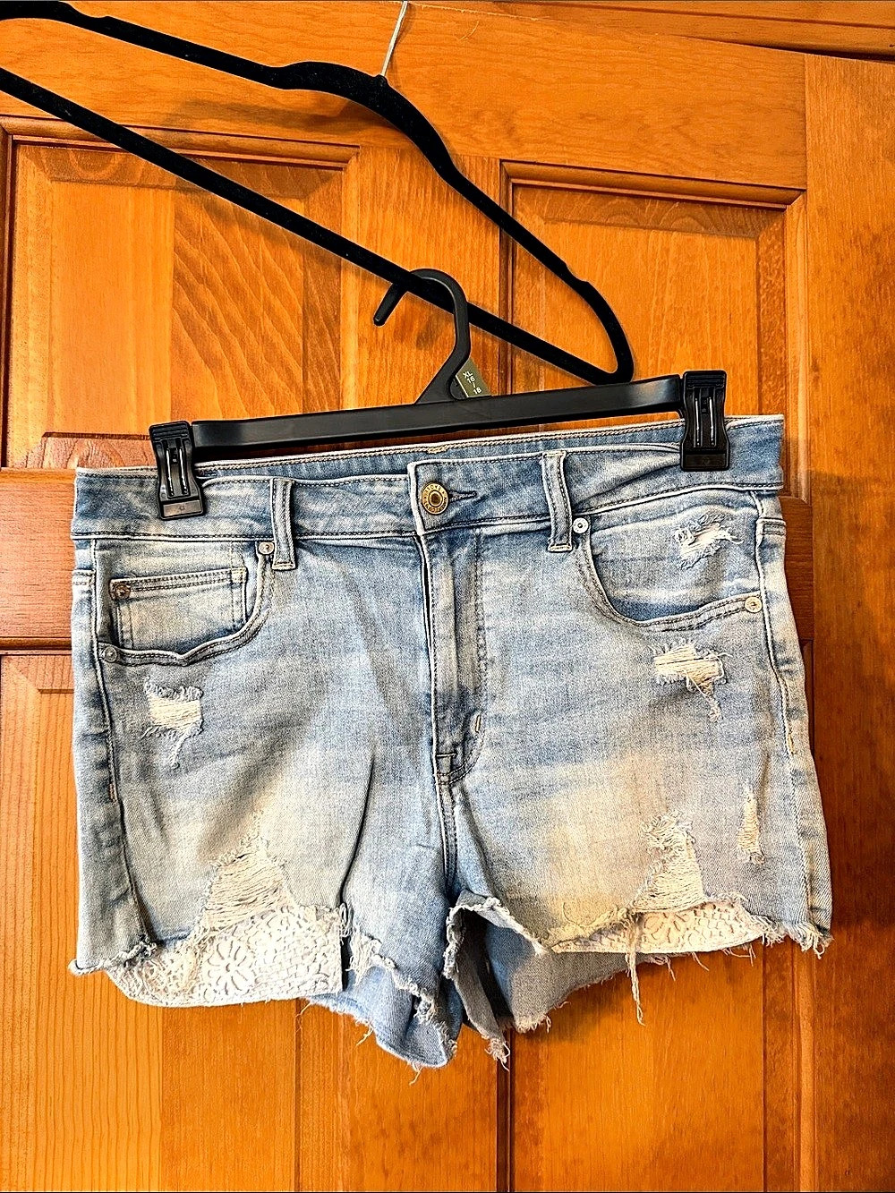 American Eagle Outfitters Distressed Denim Jean Shorts Blue Size 12